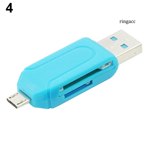 Đầu đọc thẻ nhớ Micro Usb Tf Sd 2 trong 1 cho điện thoại/ PC