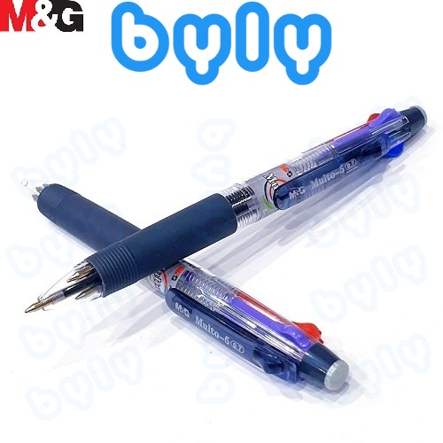 Bút bi bấm 5 màu ngòi 0.7mm M&amp;G | MULTO-5 ABP80572