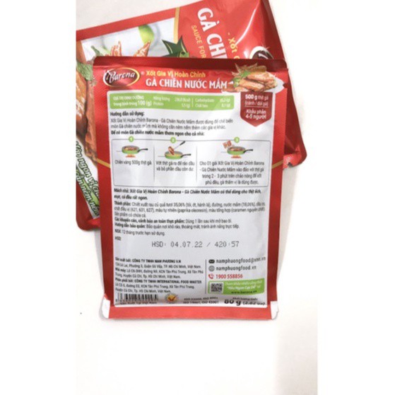 Sốt Gia Vị Hoàn Chỉnh BARONA Gà Chiên Nước Mắm 80g