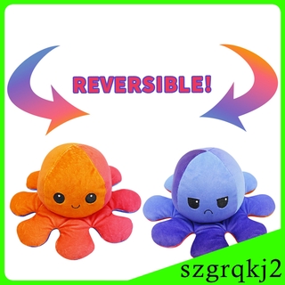 Newest Reversible Flip Octopus Stuffed Plush Doll Soft Reversible Plush Toy