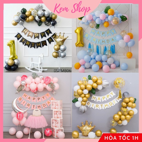 Dây Chữ HAPPY BIRTHDAY Bằng Giấy Cao Cấp Trang Trí Sinh Nhật Phong Cách Hàn Quốc - Kem Shop K9