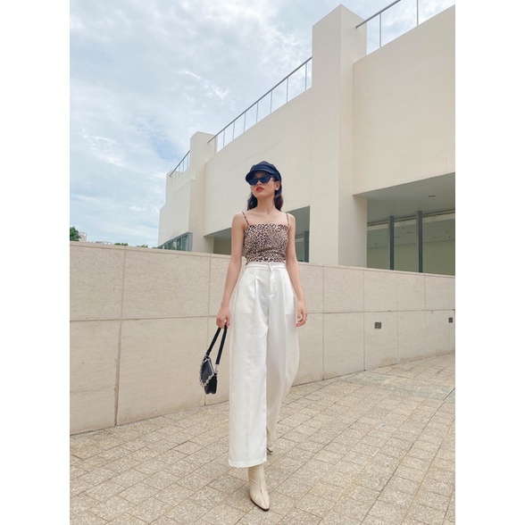 Quần ống rộng nữ xếp li lưng cao Alicia Pants Reverclothings