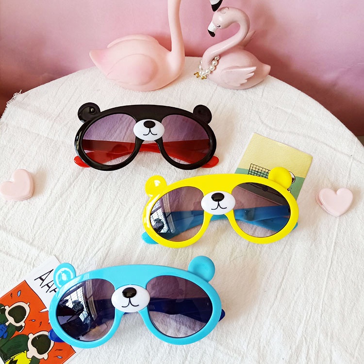 Kính Mát Chống Tia Cực Tím Hình Gấu Dễ Thương Cho Bé Trai Và Bé Gái