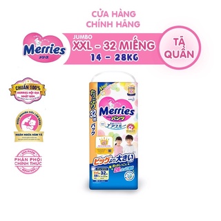 [Jumbo]Tã/bỉm quần Merries Jumbo đủ size L56/XL50/XXL32