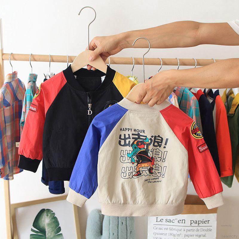 Áo khoác hoạ tiết hoạt hình phong cách Hàn Quốc cho bé