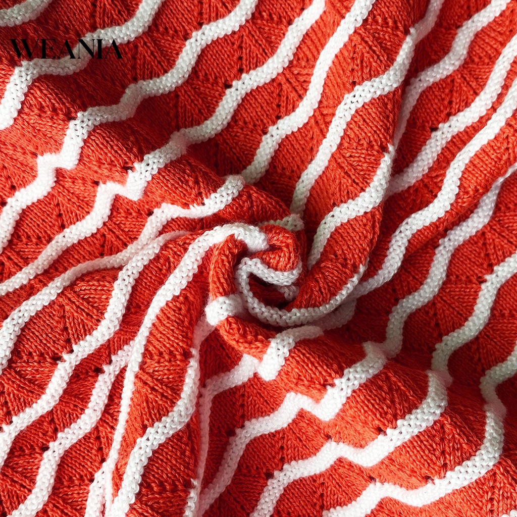 Áo Dệt Kim Sát Nách Kẻ Sọc Ngang Trẻ Trung Hợp Thời Trang Cho Bạn Gái