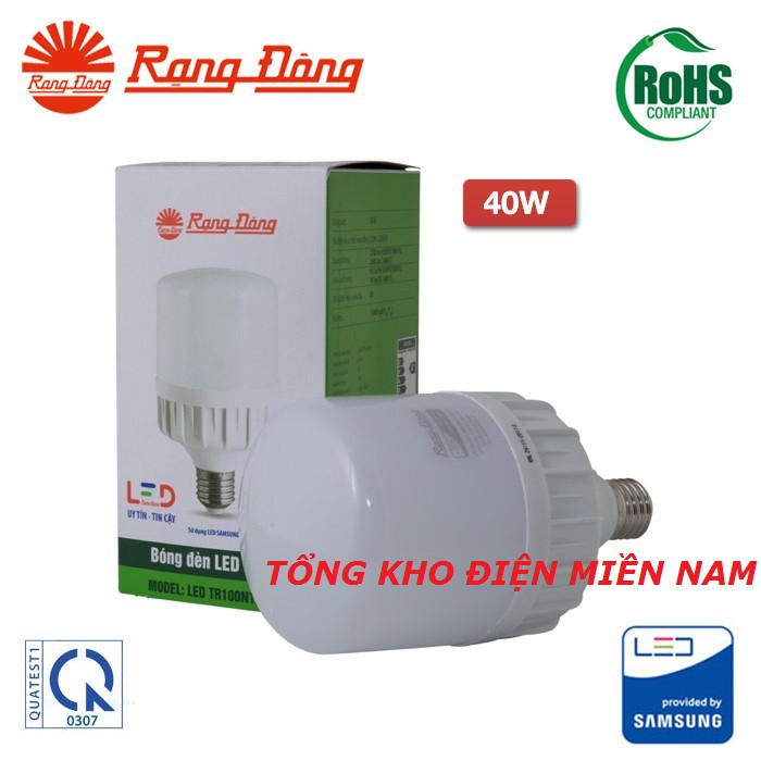 Đèn LED Trụ 40W Rạng Đông, Chip LED Samsung Siêu Sáng