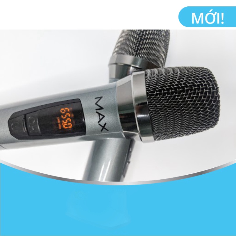 Micro không dây đa năng MAX 39 hát karaoke gia đình cực hay trang bị màn hình LCD hiển thị tần số