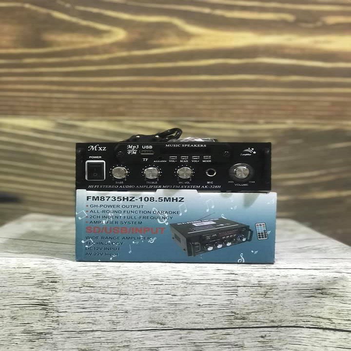 Amply mini bluetooth 12V AK 328H loại tốt, chuyên nghe nhạc, đánh chim đêm, ship toàn quốc - ampli 328