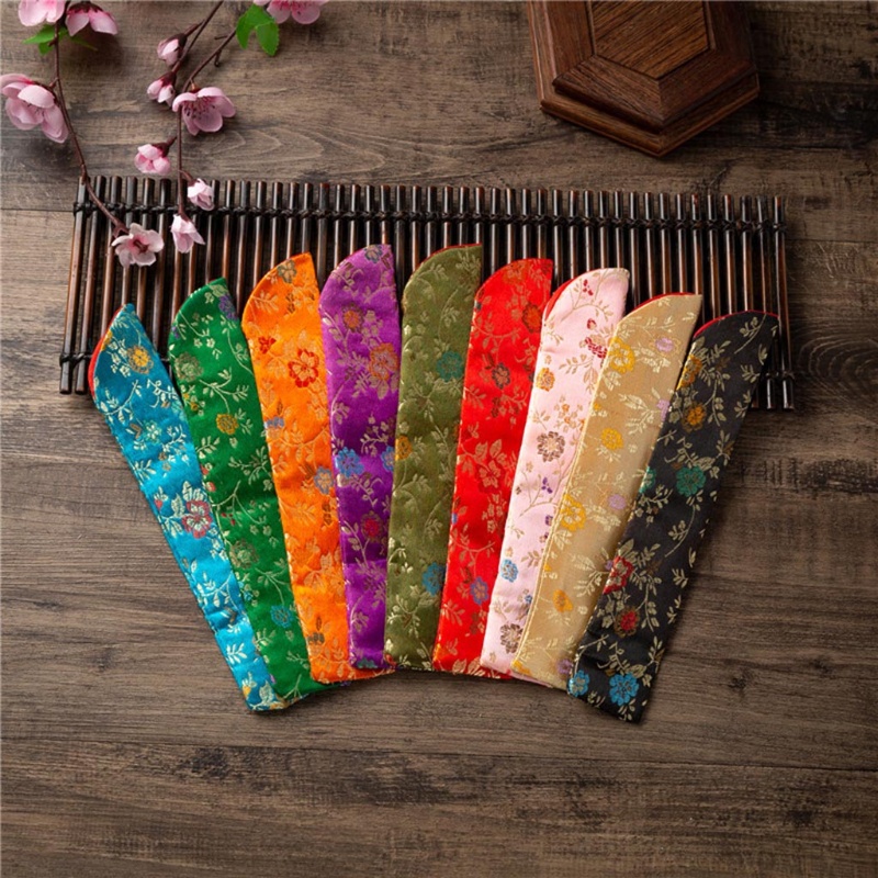 ✿ Vỏ Bọc Quạt Cầm Tay Thêu Hoa Phong Cách Vintage