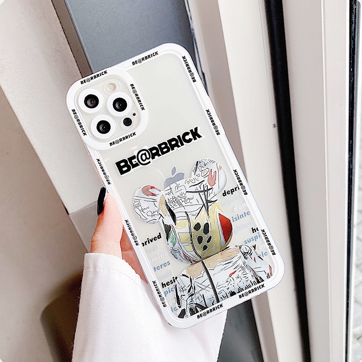 Ốp lưng iphone đẹp in hình Bear Brick cạnh nổi 6/6plus/6s/6splus/7/7plus/8/8plus/x/xr/xs/11/12/13/pro/max/plus/promax