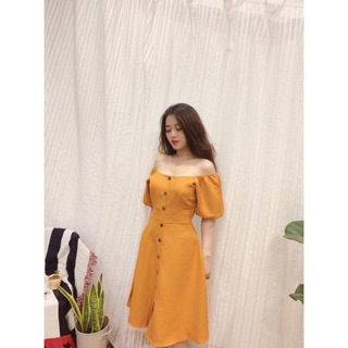 ĐẦM MAXI BẸT VAI VÀNG (MỚI VỀ)