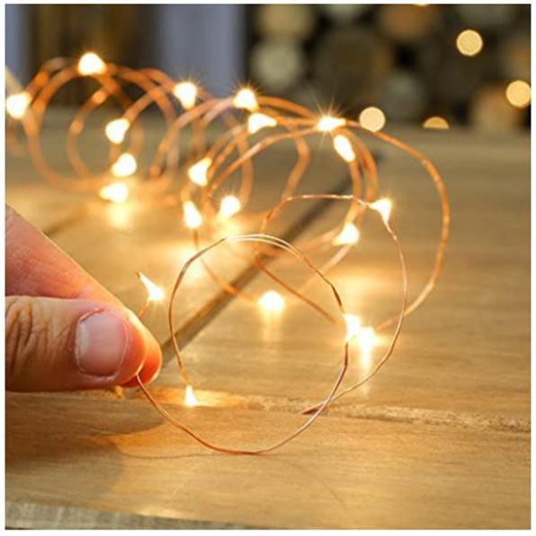 Dây đèn Led fairylight ,dây đèn đom đóm 2mét, 3 mét dùng pin AA, pin cúc áo
