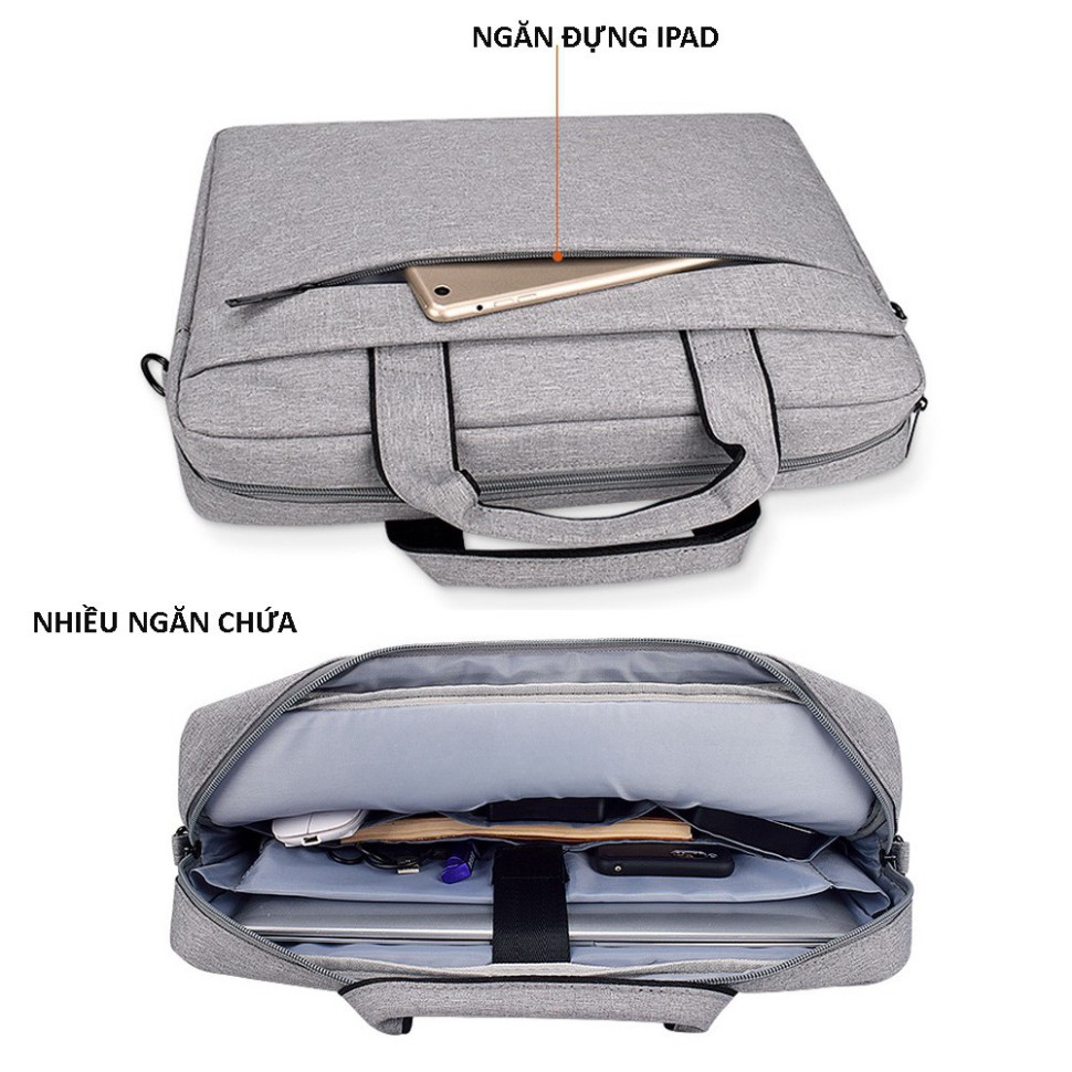 NDA Cặp đựng laptop Laptop, túi chống sốc Macbook nhiều ngăn, chống nước, có tay xách và quai mang 15.6, 14.1,13.3 inch  | BigBuy360 - bigbuy360.vn