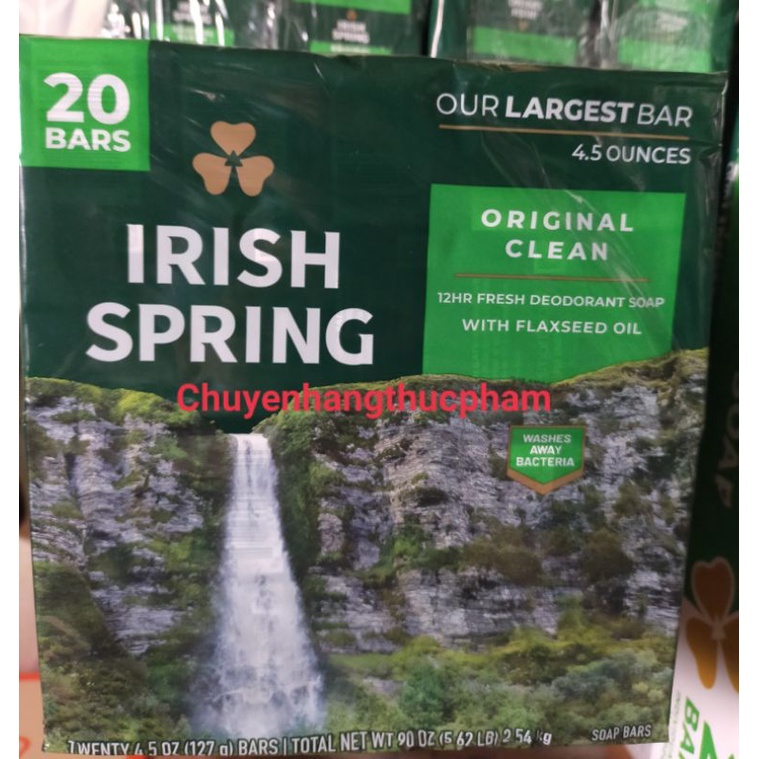 XÀ BÔNG CỤC IRISH SPRING ORIGINAL USA MỸ BÁN LỐC 20 CỤC 113g