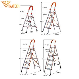 [HÀNG CHÍNH HÃNG] Thang ghế INOX AMECA Nhật Bản 3 BẬC