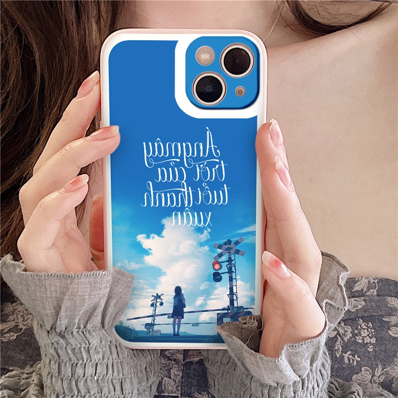 Ốp iphone 13 pro max * Cô gái nhìn lên bầu trời * dành cho ip 7 Plus/8Plus/XR/XS Max/11/X/12/12 Pro Max/pro/13 promax