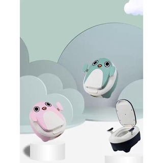 Ghế Ngồi Toilet Mini Cho Bé - Bô Vệ Sinh Hình Chim Cánh Cụt