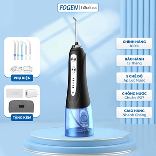 Máy tăm nước cầm tay fogen h2ofloss hf-9p màu đen nhập khẩu chính hãng