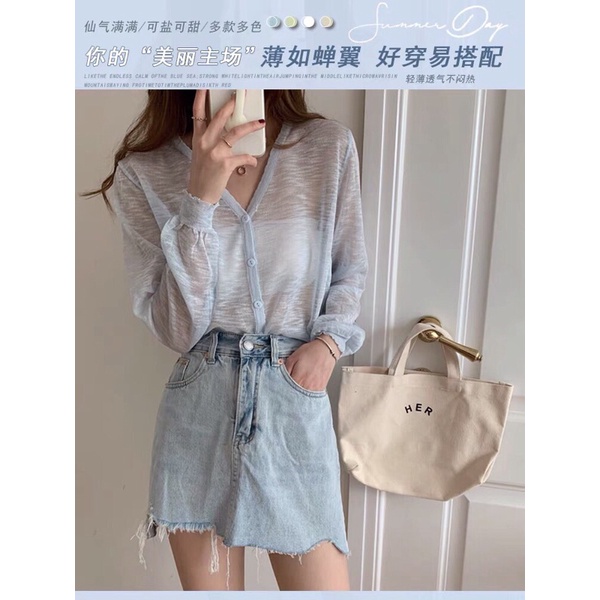 áo len khoác mỏng cardigan 5 khuy (cúc) kiểu màu pastel nhẹ nhàng (70069#) | BigBuy360 - bigbuy360.vn