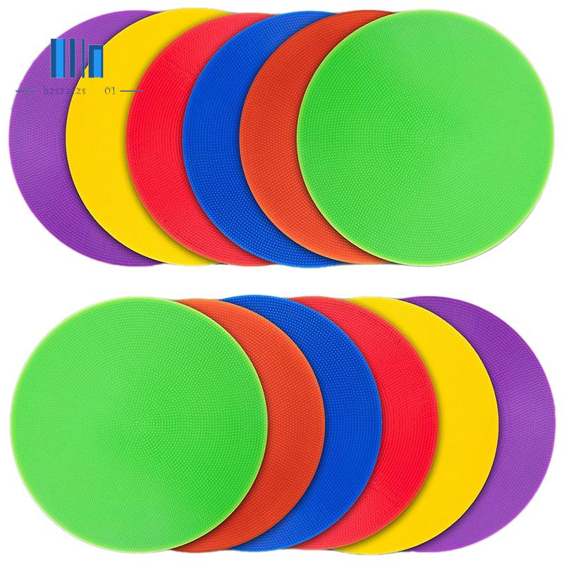 Bộ 12 Bút Đánh Dấu Điểm Màu Chống Trượt Dùng Luyện Tập Đá Banh / Bóng Rổ / Bóng Đá