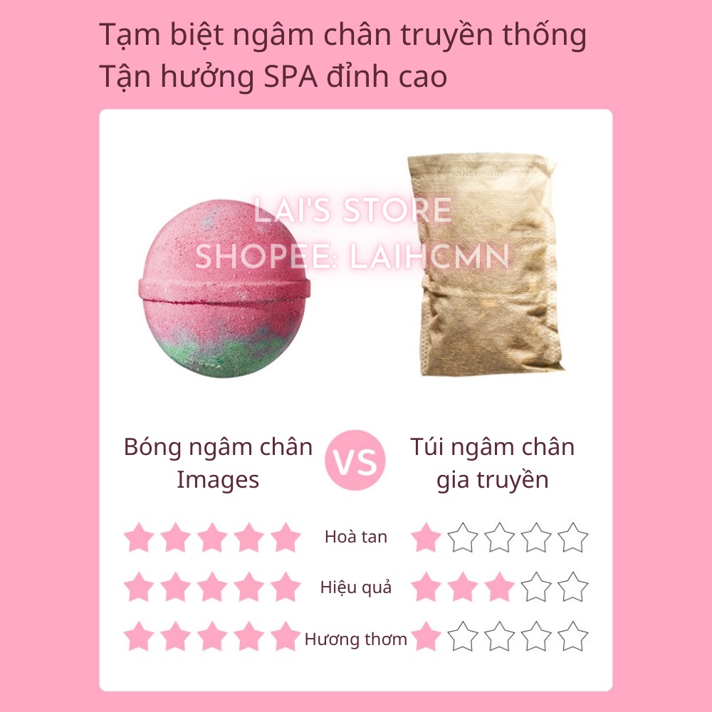 Bóng Ngâm Chân Thảo Dược Images Hương Thơm Tự Nhiên Giúp Da Chân Mềm Mại, Mịn Màng, Cải Thiện Tình Trạng Da Khô Ráp