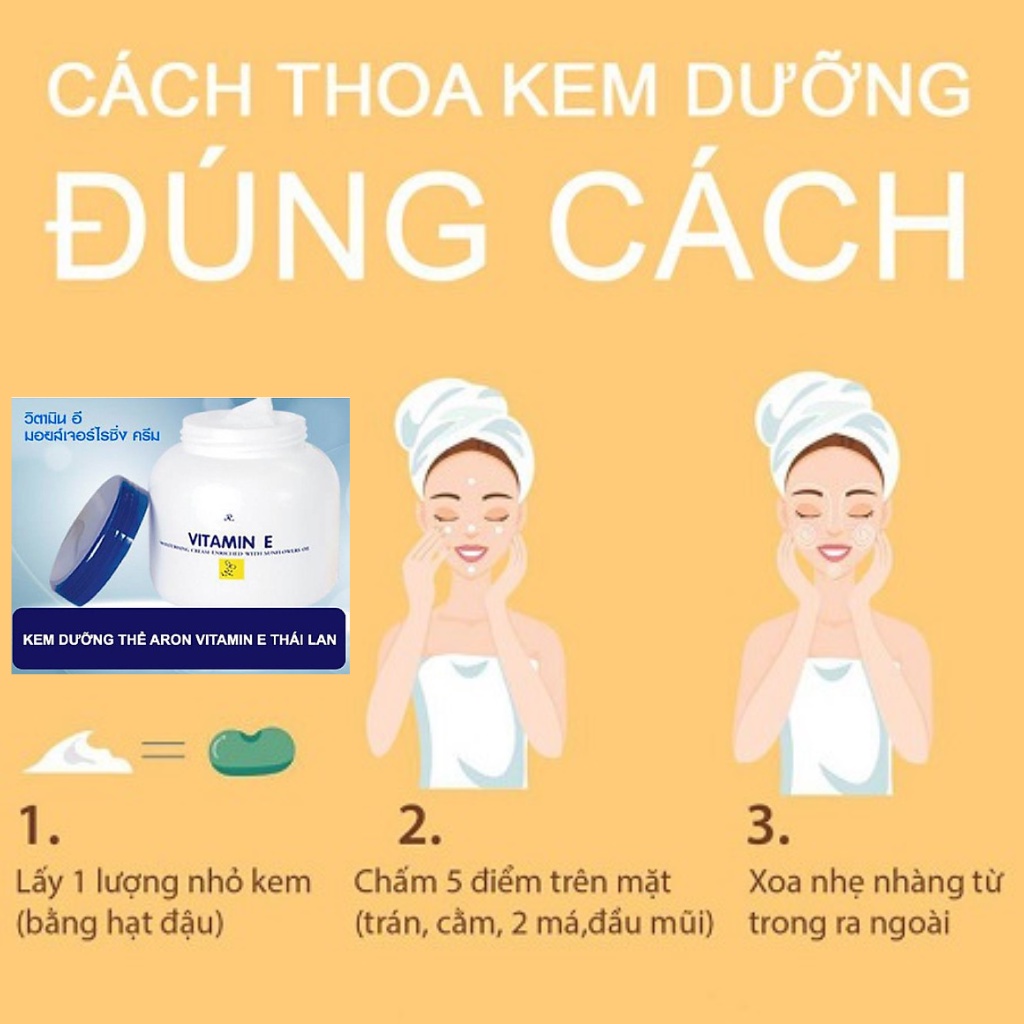 Kem dưỡng vitamin E Aron thái lan 200g
