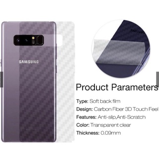Combo 3 miếng dán cacbon 3D Siêu hót sam sung Note 8 ( mặt sau lưng)