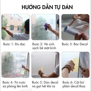 Decal mờ gián kính nhà tắm, cửa sổ