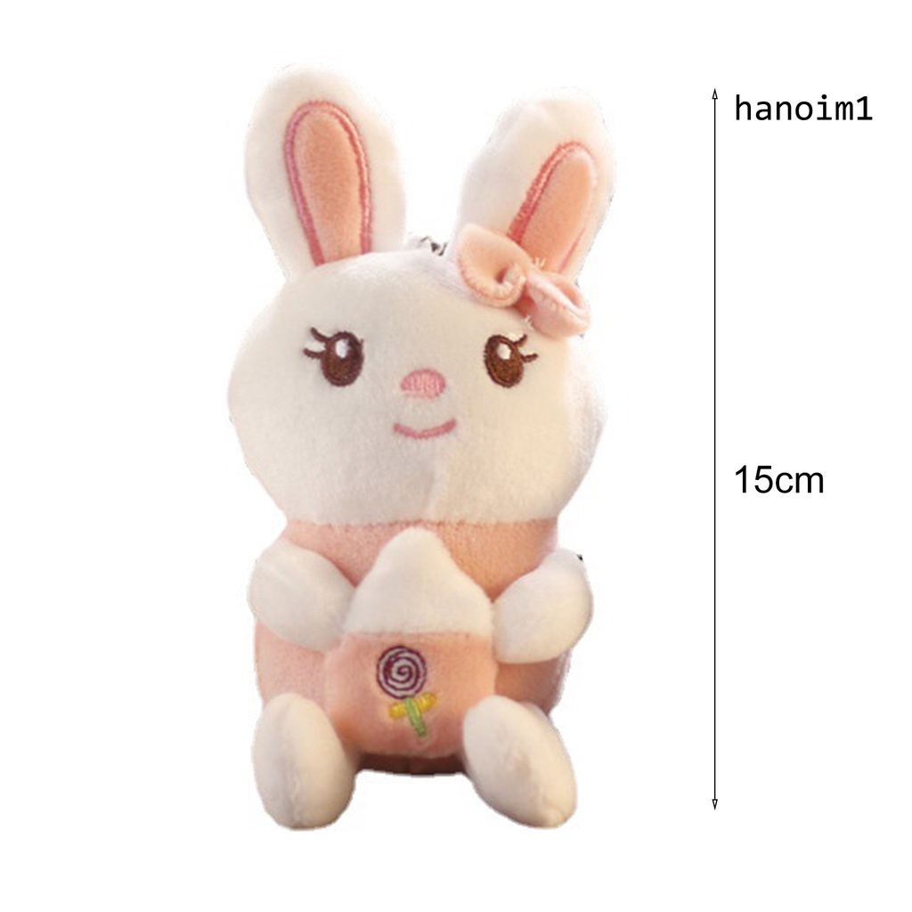 Thú Nhồi Bông Hình Thỏ Con Đính Nơ Dễ Thương