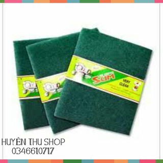 Sỉ 10 miếng cước cọ xoong nồi nhám xanh