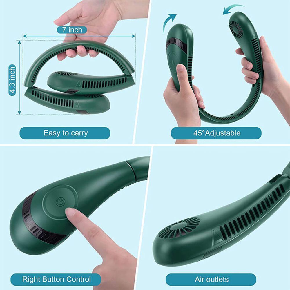 BTLIMER Quạt Thể Thao Đeo Cổ Không Cánh 5000mAh Tiện Dụng