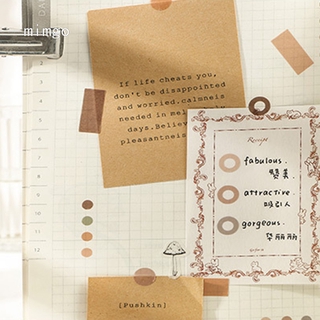 Mimgo 3 Lembar Stiker Kertas Seri Warna Natural Untuk Dekorasi Scrapbook Diy