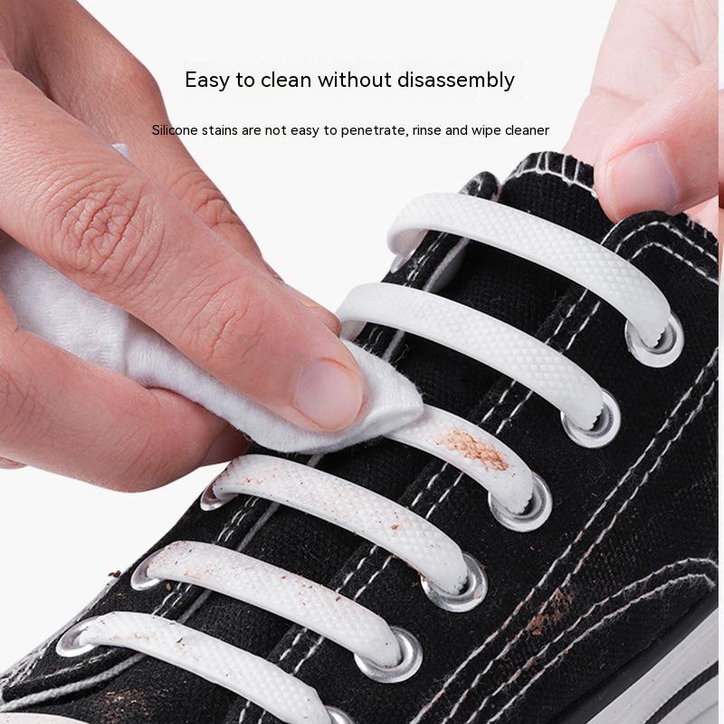 Dây giày lười co giãn mẫu mới Dây giày silicon hình chữ T Dây giày co giãn không buộc cho bé trai và bé gái dây giày thông minh dây buộc giày dây giày thể thao