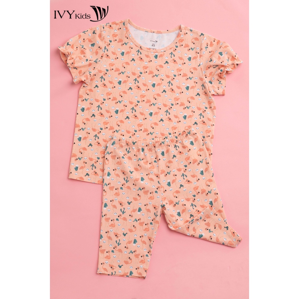 Bộ đồ con hạc bé gái IVY moda MS 57G1574
