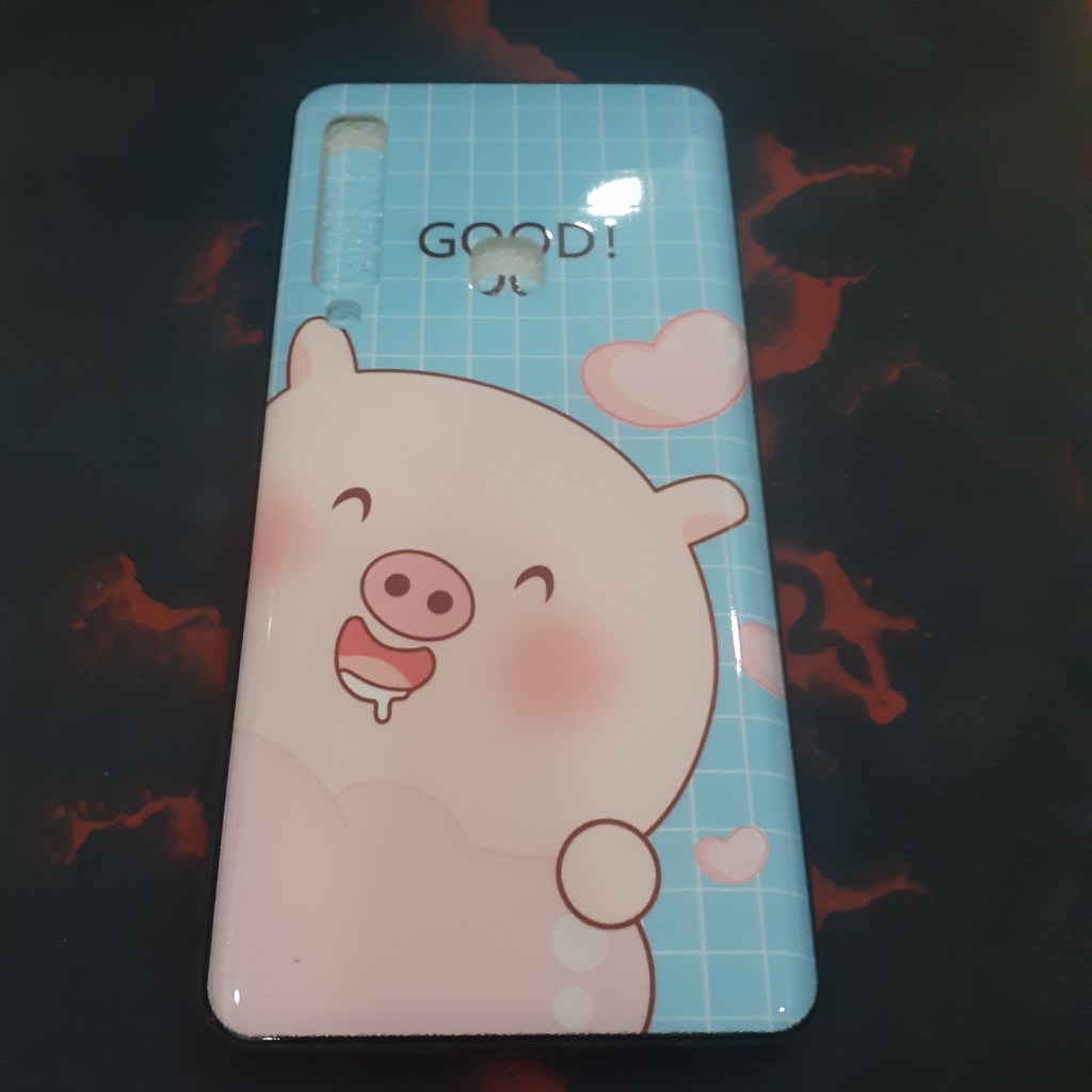 Ốp lưng SAMSUNG A950 Hình heo xanh