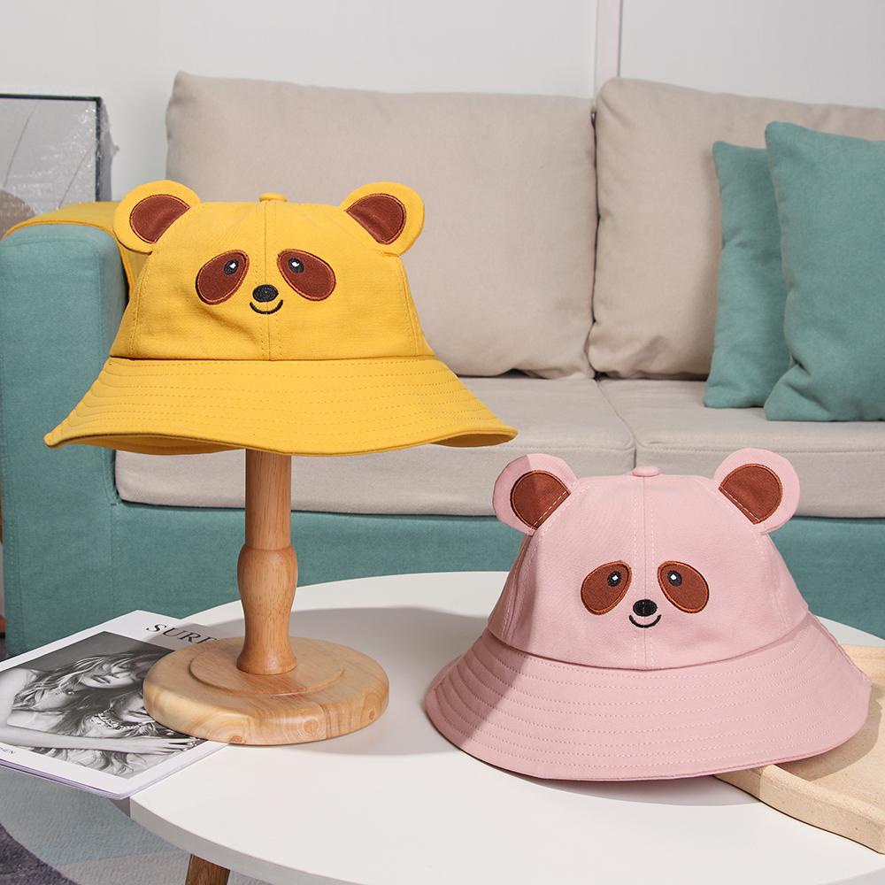 Nón Tai Bèo Bằng Cotton Họa Tiết Gấu Trúc Dễ Thương