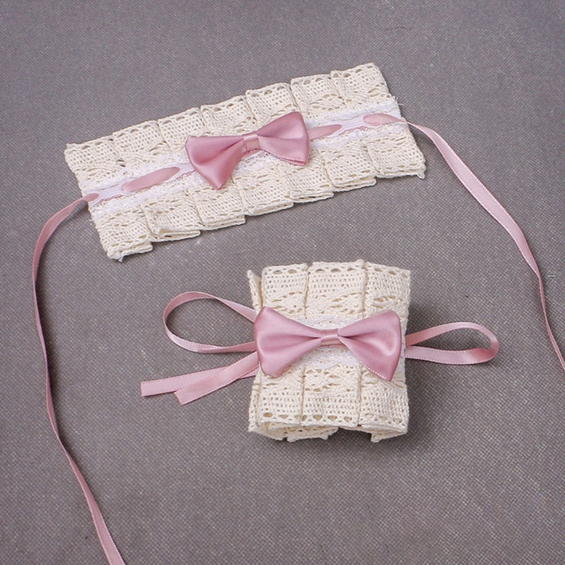 Youyo Vòng Tay Phối Ren Ruy Băng Phong Cách Lolita Vintage Nhật Bản Ngọt Ngào Hóa Trang Cô Hầu Gái Co