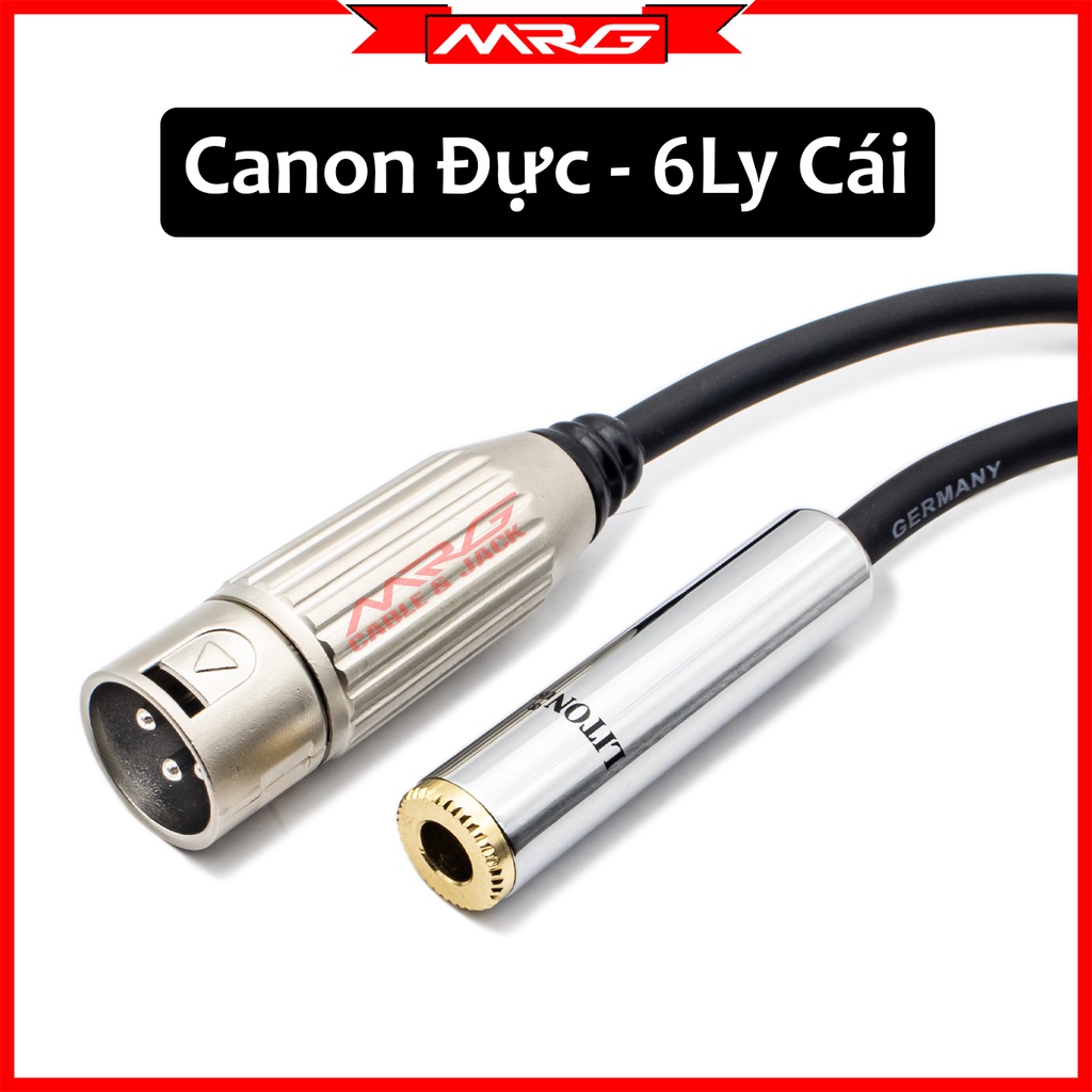 Dây XLR Jack Canon Đực Ra 6 Ly Cái (xlr-male to trs 1/4inch female).