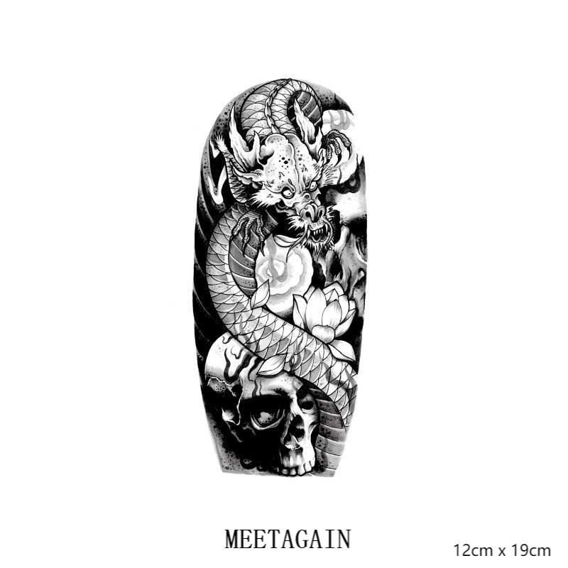 Hình xăm dán tạm thời chống thấm nước cao cấp 12x19cm có thể kéo dài đến 15 ngày Xl-026