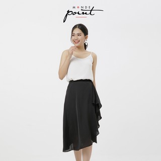Chân váy Bèo tà xéo nữ Monde Point MPWA0716310 màu Đen
