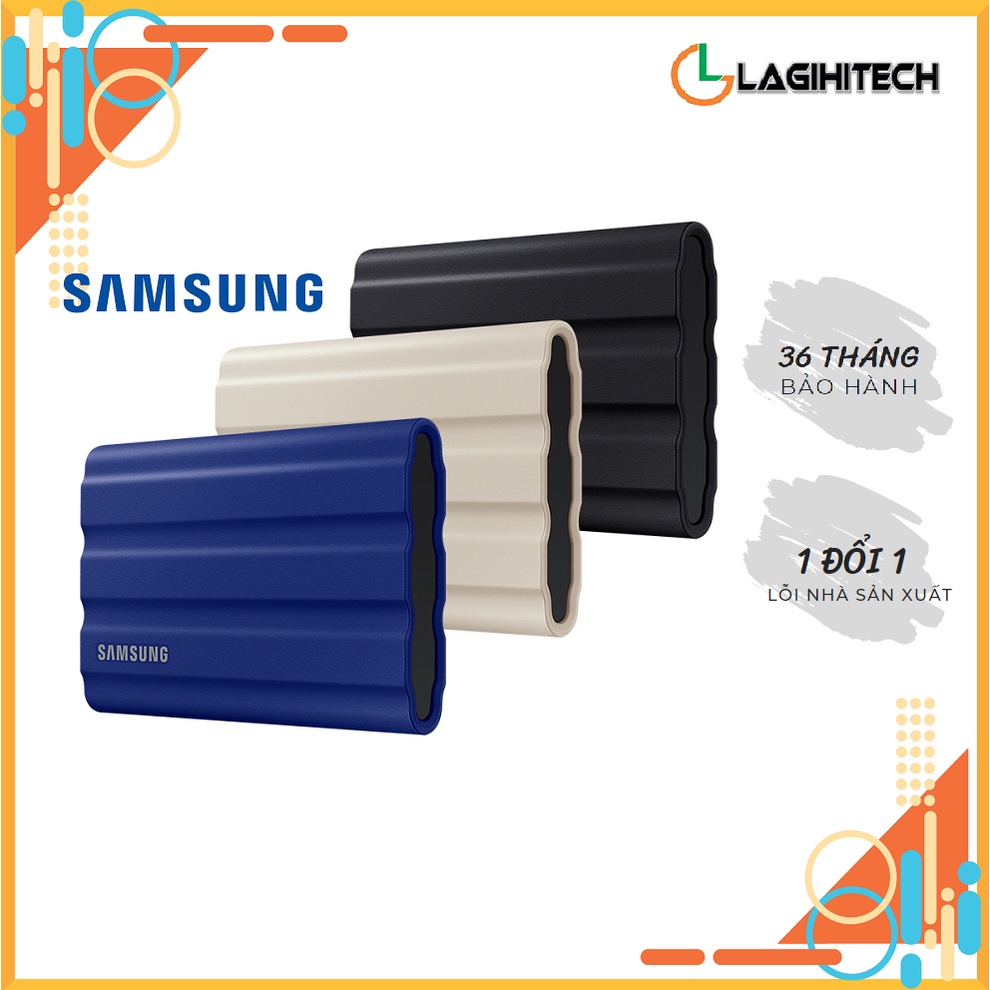 Ổ Cứng Di Động Portable SSD Samsung T7 Shield 1TB /2TB/4TB USB 3.2 Gen 2 Bảo hành 3 năm - Chính hãng Samsung