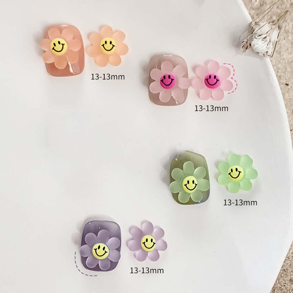 USNOW Phụ Kiện Trang Trí Móng Nghệ Thuật DIY Hình Hoa Hướng Dương Mặt Cười Dễ Thương