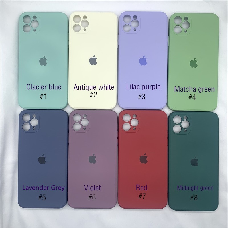 Ốp điện thoại silicone mềm màu trơn bảo vệ camera cho IPhone 11 Pro X XS Max XR 7 8 6 6S PLUS