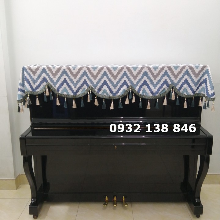 MẪU KHĂN PHỦ ĐÀN PIANO CƠ SỌC KẺ HIỆN ĐẠI MANG PHONG CÁCH HOÀNG GIA BẮC ÂU CỰC SANG TRỌNG