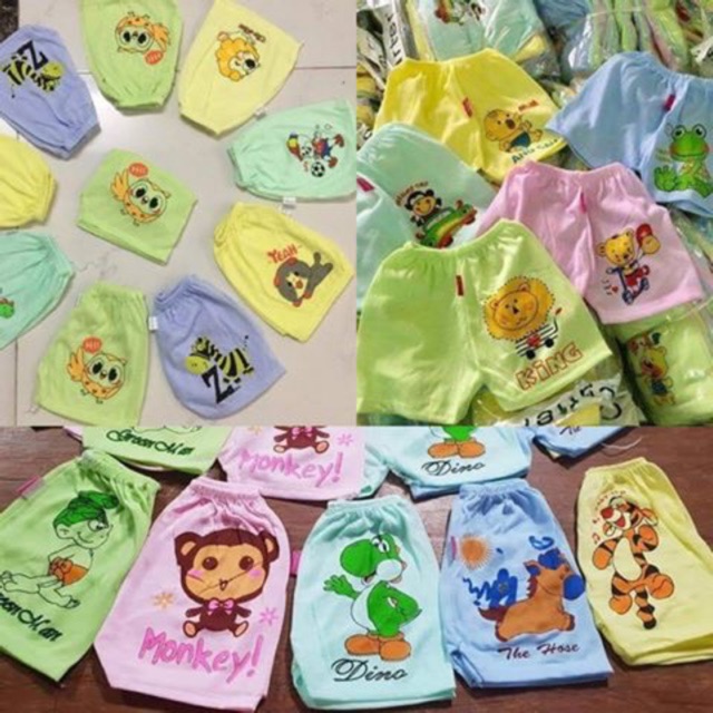 10 Quần chục bé trai / bé gái cotton mỏng mát hình thú ( 10 cái )