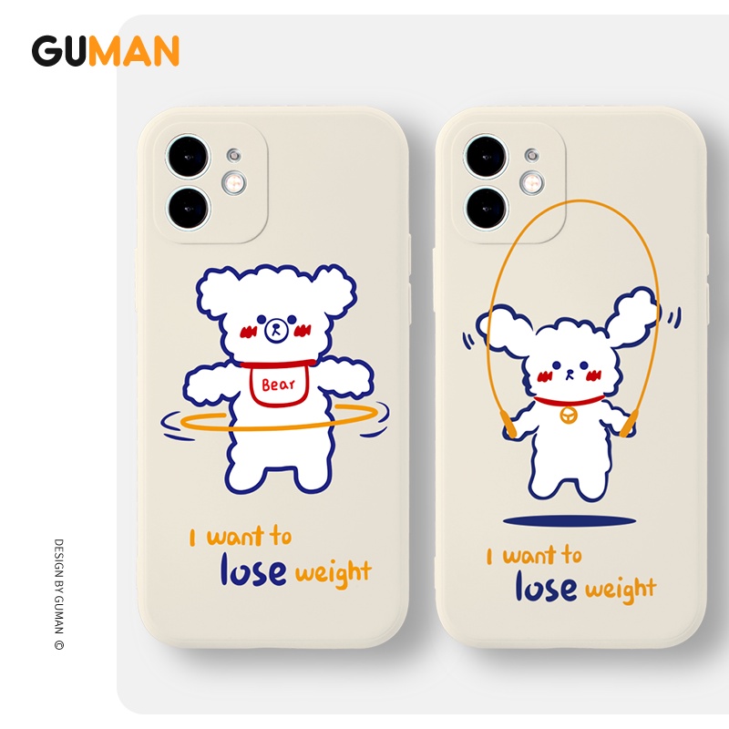 Ốp lưng GUMAN chống sốc cặp đôi dễ thương đẹp cho iPhone 13 12 11 Pro Max SE 2020 X XR XS ip 8 7 6 6S Plus kute Y1129