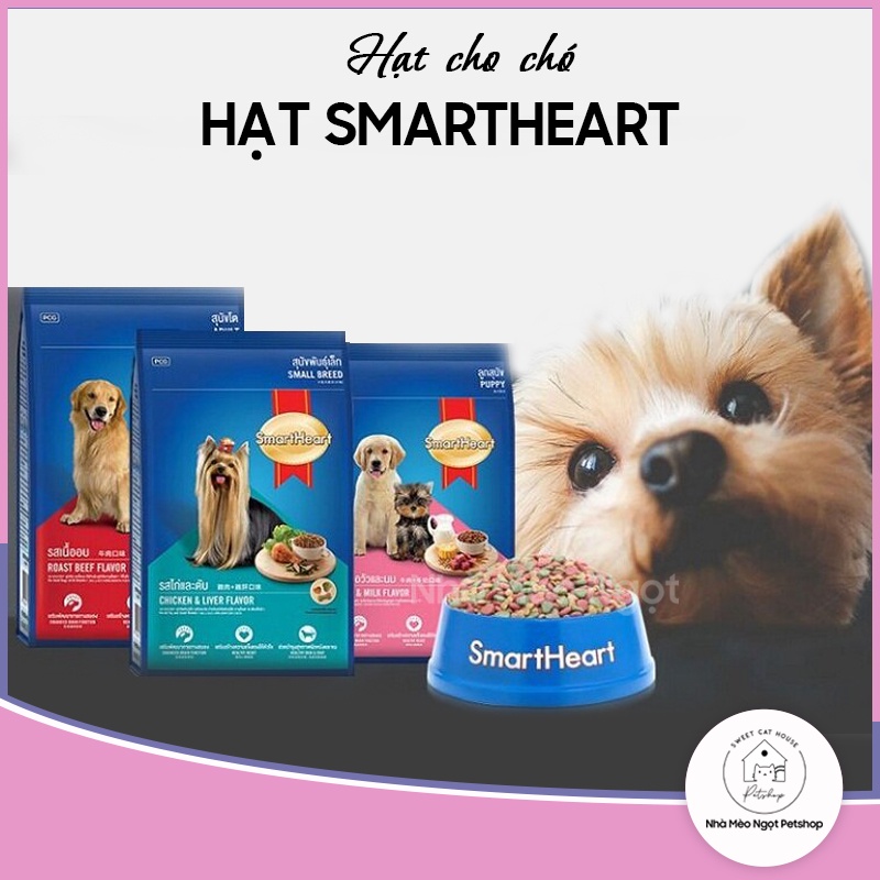 Hạt SmartHeart cho chó- Puppy chó con, Adult trưởng thành, Power Pack cơ bắp, Small Breed chó nhỏ và vừa
