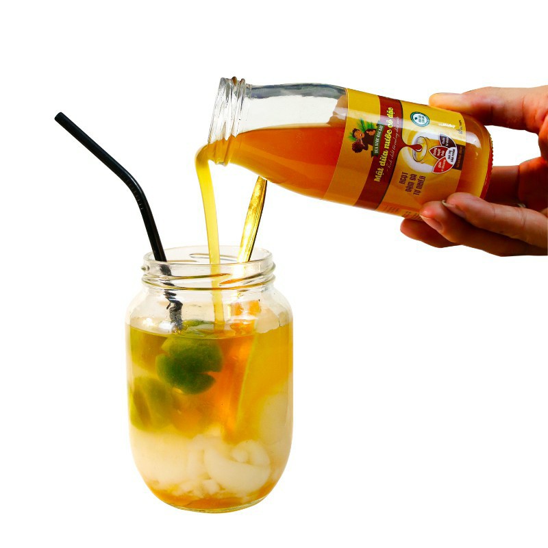 Mật Dừa Nước Cô Đặc Ông Sáu 100% tự nhiên Nguyên thùng 12 Chai 277ml, đặc sản Cần Giờ, bổ sung khoáng chất, thải độc tố