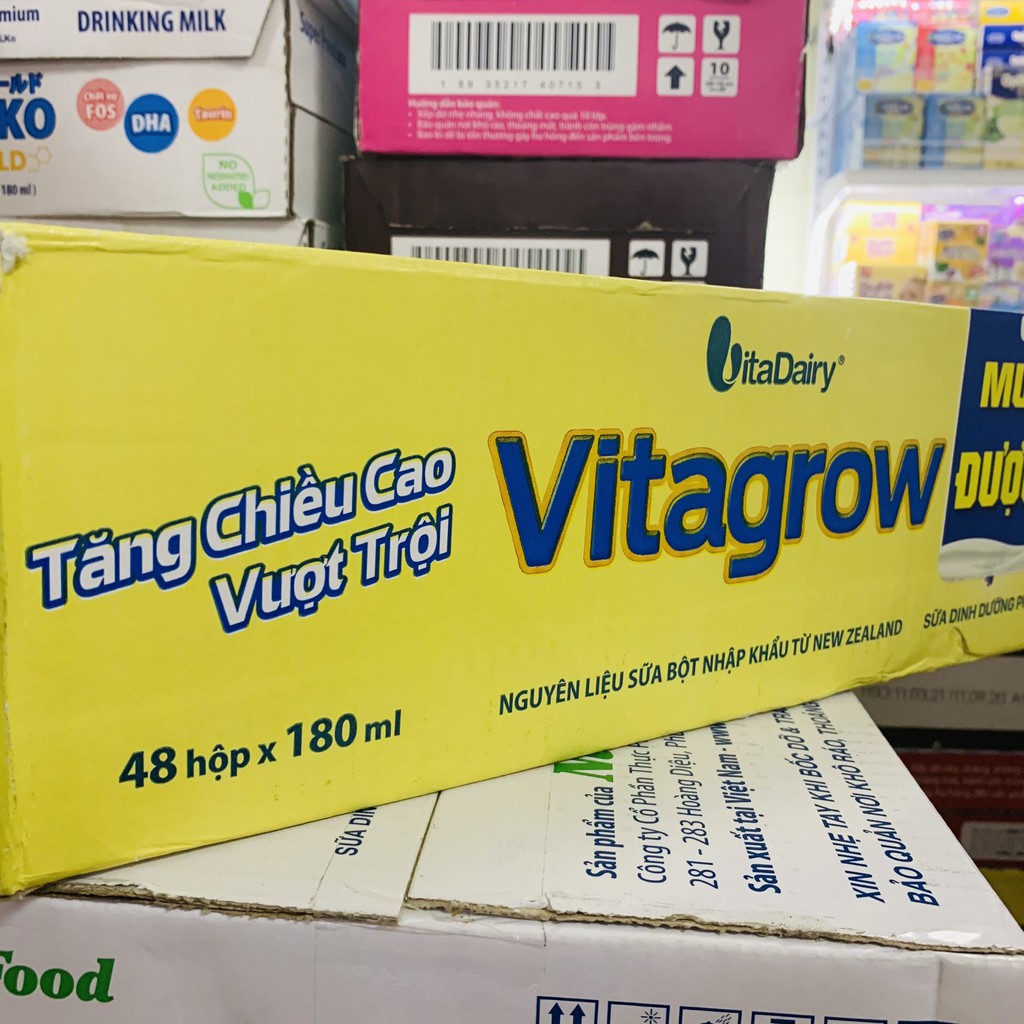 Thùng sữa Vitagrow 48x180ml Vitadairy